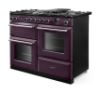 Rangemaster Aura AURO110DF/19362 (AURAO110DFPPLM/BN1) 110cm Dual Fuel Range Cooker - Plum with Brushed Nickel Trim