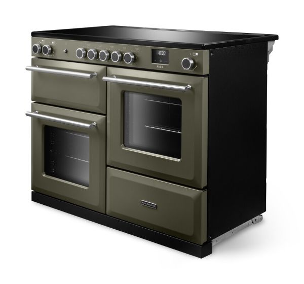 Rangemaster Aura AURO110EI/19369 (AURAO110EIPRBD/BN1) 110cm Induction Range Cooker - Riverbed with Brushed Nickel Trim