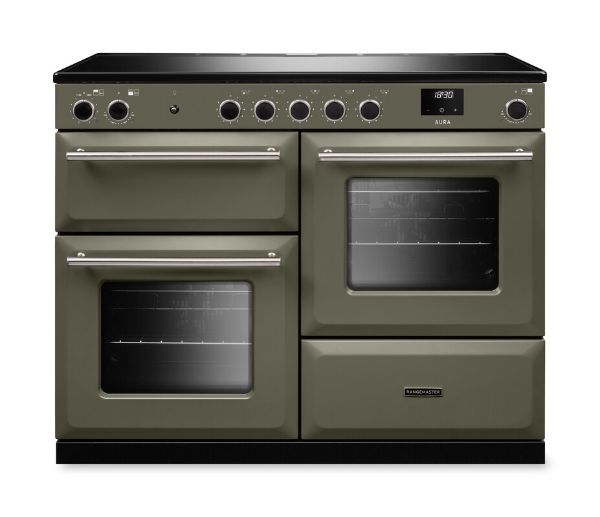 Rangemaster Aura AURO110EI/19369 (AURAO110EIPRBD/BN1) 110cm Induction Range Cooker - Riverbed with Brushed Nickel Trim