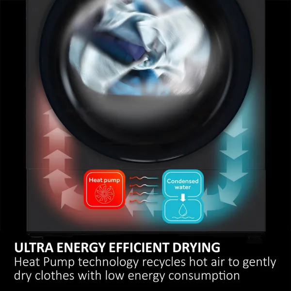 Haier X Series 5 Plus HD90 D357AGU1-U WiFi-enabled 9 kg Heat Pump Tumble Dryer - Graphite
