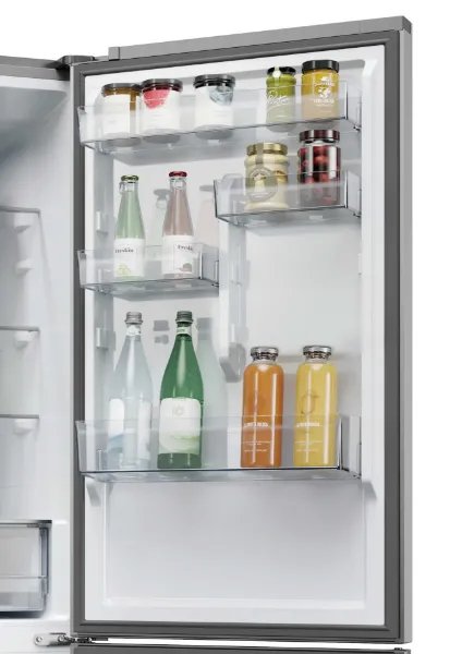 Haier 2D 60 Serie 3 HDPR3618DNPK 355L Total No Frost Fridge Freezer - Stainless Steel