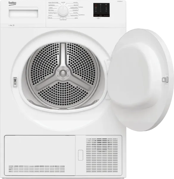Beko DTKCE80021W 8kg Condenser Tumble Dryer with Sensor Programmes - White