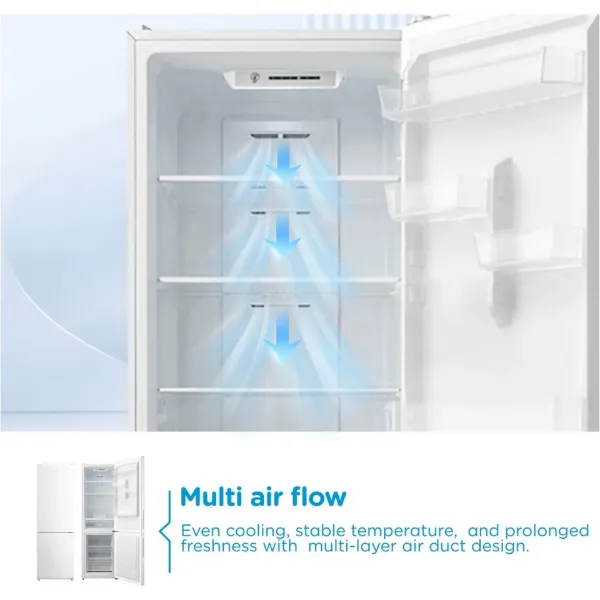 Midea MDRB424FGC01I 70/30 Total No Frost Fridge Freezer  - White