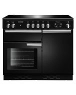 Rangemaster 96030 Professional + 100 Induction Range Cooker in Black with Chrome Trim
