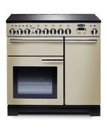 Rangemaster 97880 Professional Deluxe 90 Induction Range Cooker in Cream with Chrome Trim