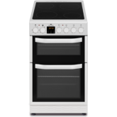 New World NWMID52CW 50cm Twin Cavity Electric Cooker in White 