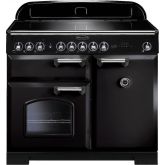 Rangemaster 95920 Classic Deluxe 100 Induction Range Cooker in Black with Chrome Trim