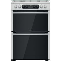 Hotpoint HDM67G8C2CX/UK Dual Fuel Double Oven Cooker in Inox