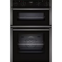 Neff U1ACE2HG0B 59.4cm Built In Electric Double Oven in Black with Graphite Trim